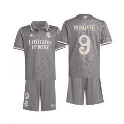 Camisola Real Madrid Mbappé 9 Criança Equipamento Terceiro 2024-2025 Manga Curta